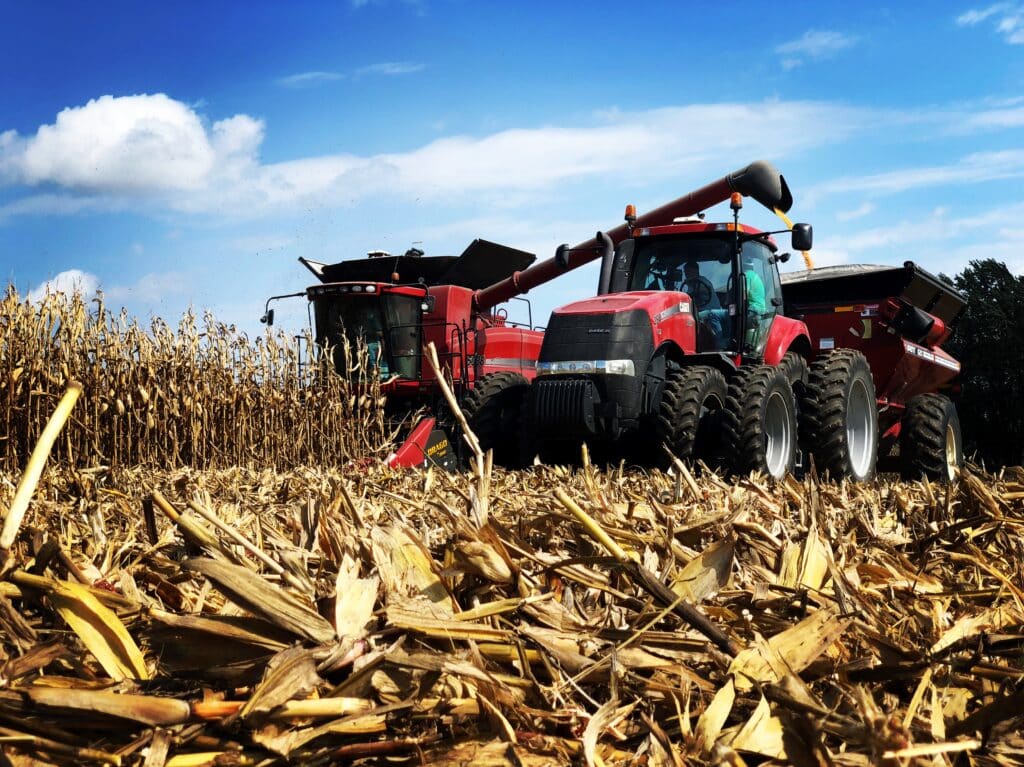 Case IH equipment is working overtime this harvest season to harvest the low CI corn.